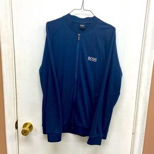 Hugo Boss Navy Blue Zip Up Mens size Medium